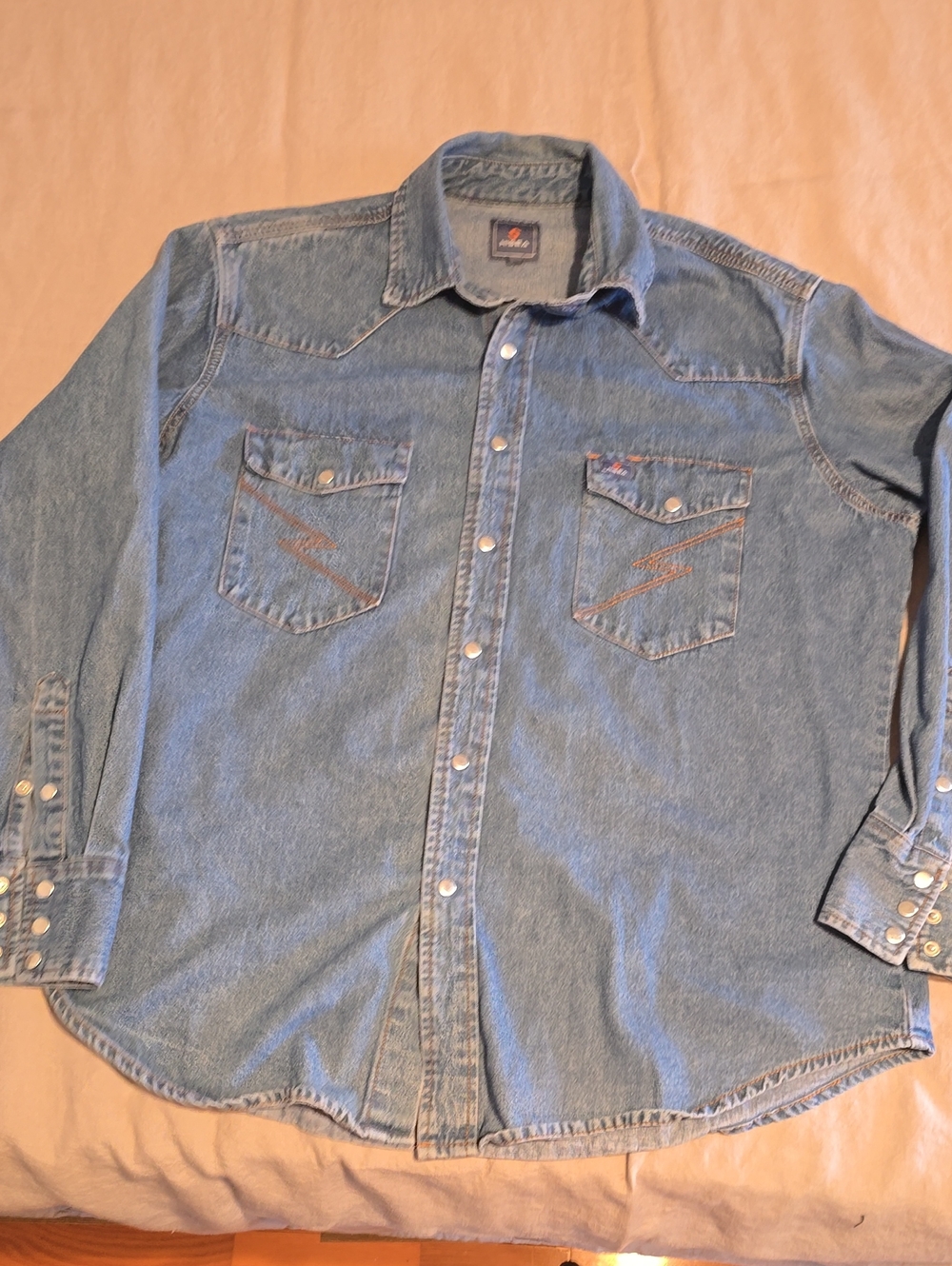 Sea Denim Button-Up Shirt Blue